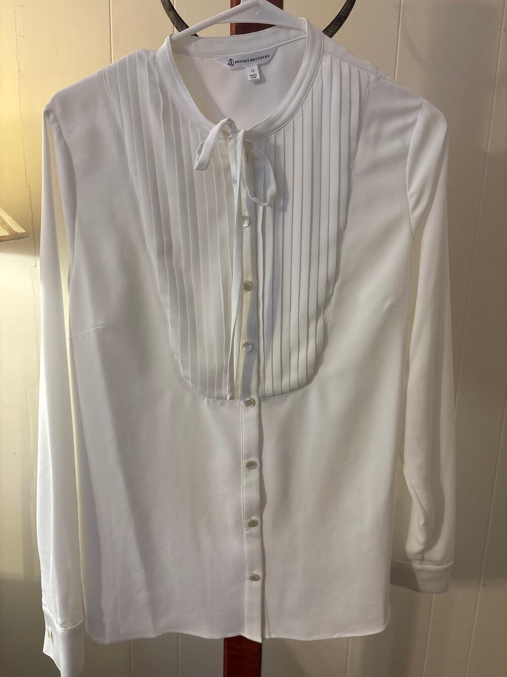Brooks Brothers Cream Blouse Sz 12
